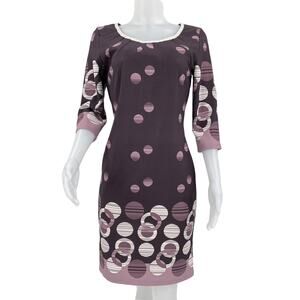 Perla Donna Collection Polka Dot Design Women's Dress Made in Italy 40/L